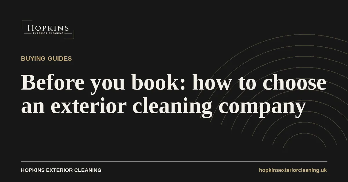 How to choose an exterior cleaning company: soft wash kit set up outside a rendered house in Thirsk