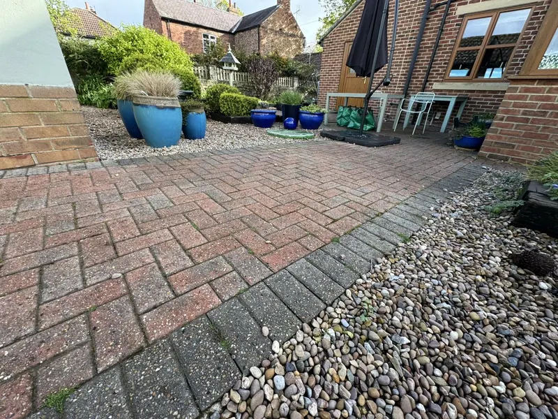 Driveways before cleaning by Hopkins Exterior Cleaning
